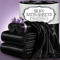 Bed Sheet Set 4-Piece Microfiber Satin Weave with 40–44 cm Pocket, Four Sizes and Seven Colors
