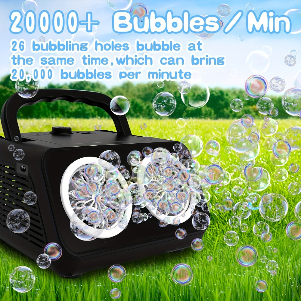 Dual-Wheel Electric Bubble Machine with Black, White, Black Classic or White Classic Color Options
