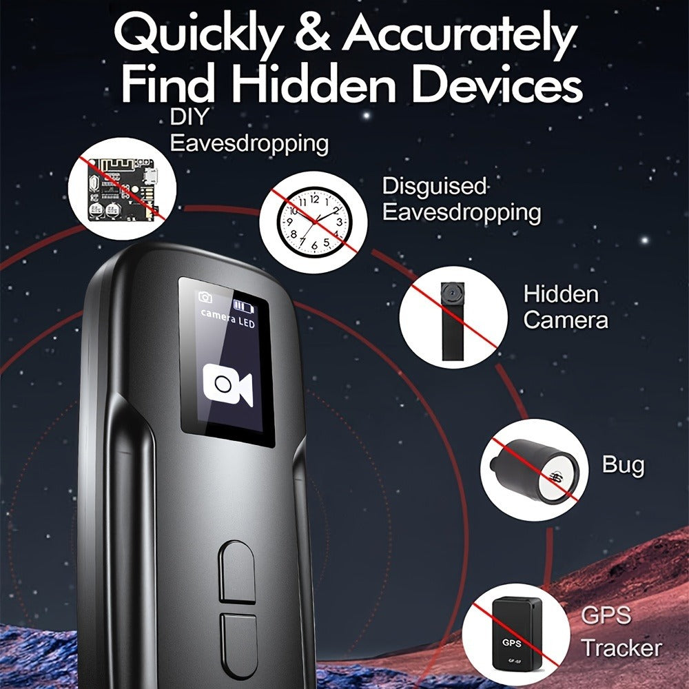 Hidden Camera Detector with OLED Screen, RF Signal & Infrared Anti-Spy Bug Detector, GPS Tracker Finder