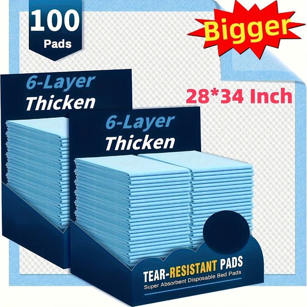 Disposable Incontinence Bed Pads for Adults and Elderly Thickened Highly Leak-Proof Underpads for Entryways, Bedrooms and Living Spaces