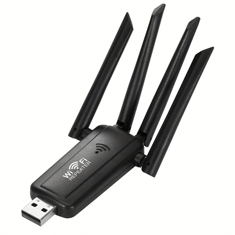 300Mbps WiFi Extender Plug-In Wall Design - Wireless Repeater & Signal Booster for Home Office, Apartment