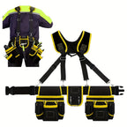 Tool Belt Multi-Pocket Tool Pouch Bag Adjustable Waist Tool Organizer for Electricians for Entryways, Bedrooms and Living Spaces