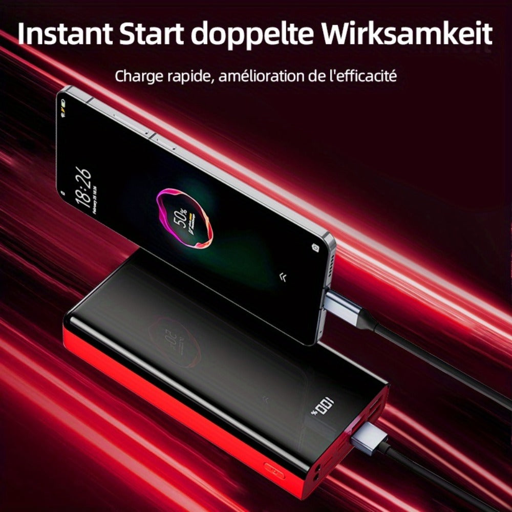 Power Bank 30000-100000mAh with Four-Port Layout, 22.5W Listed Charging and Digital Display