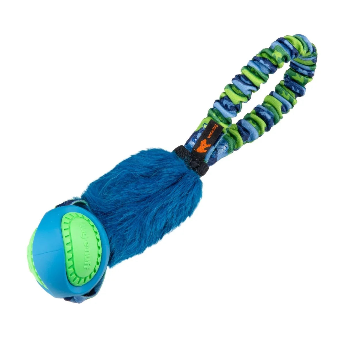 Pocket Tug and Fetch Dog Toy Green Pattern