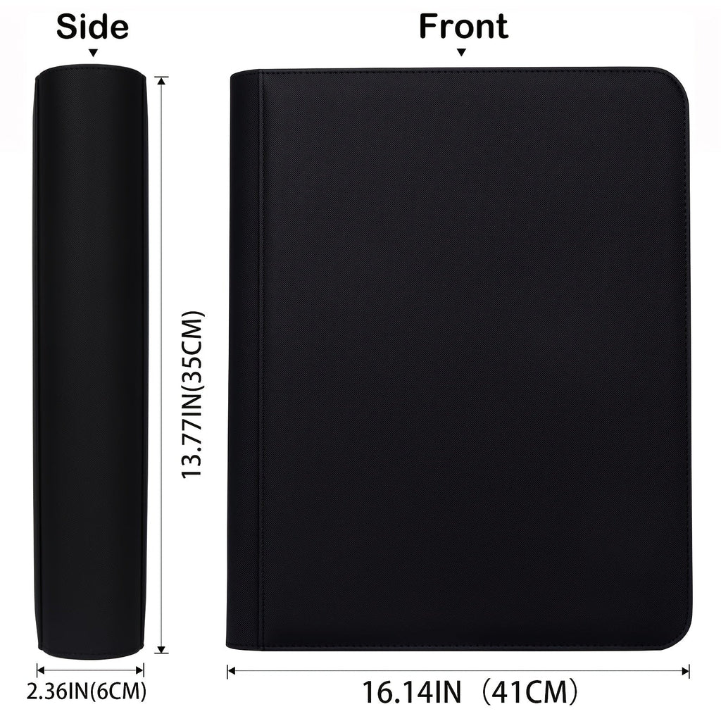288-Slot Trading Card Storage Binder with 9-Pocket Pages, Zip-Around Cover and 3 x 4-Inch Top Loader Fit