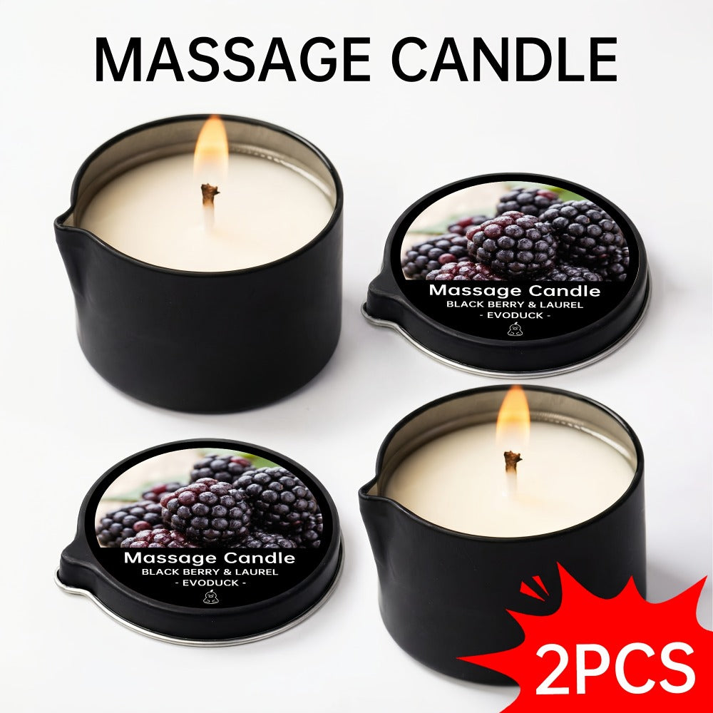 Black-Tin Massage Candle with Scent and Pack-Count Options for Spa, Pedicure and Body-Oil Use