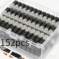 152Pcs LED Wire Connectors 2-Pin Quick-Connect Latches, Low-Voltage Plug-and-Play Cable Connectors Up to 36V
