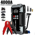 Portable Jump Starter Kit 4000A Peak 6-in-1 Battery Booster with Tire Inflator Power Bank Lithium for Garden, Patio and Yard Use