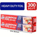 Aluminum Foil Roll 12 Inch Wide Restaurant Grade, Food Safe Disposable Wrapping for Burritos, Hot Dogs & Sandwiches