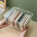 Clear Lidded Phone Case Storage Box, 10.2 x 7.9 x 5.1-Inch Desktop Organizer for Accessories