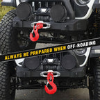 Winch Hook Forged Steel 3/8" Grade 70 Clevis Slip Hook 35, 000 lbs – Spring Latch ATV UTV Jeep Truck Off-Road Recovery Towing