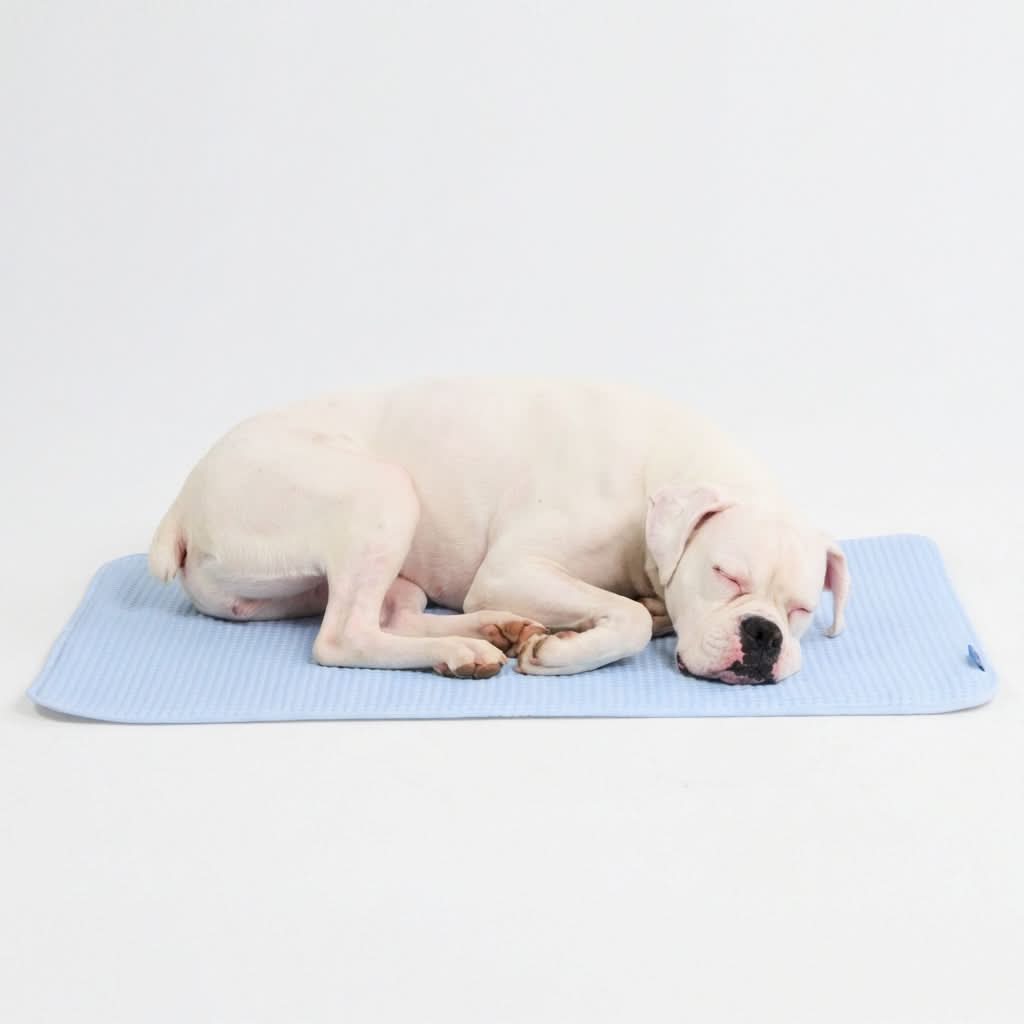 Breathable Cooling Dog Mat Waffle Blue / XL