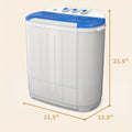 Portable Washing Machine Mini Twin Tub Washer Spin Dryer Combo Semi- Wash Spin Gravity Drain for Entryways, Bedrooms and Living Spaces
