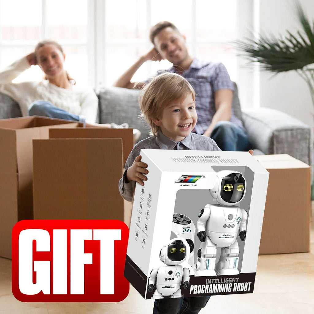 Gesture Control RC Robot Toy for Kids, Voice Recording, Programming, EMO LED Infrared Intelligent Interactive Robot