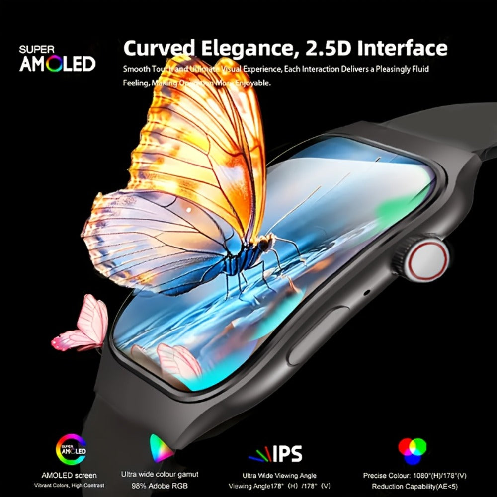 Smartwatch 2.01 Inch Curved Screen with Bluetooth 5.3, HD Calling, Games and Voice Assistant