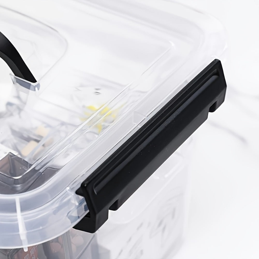 Stackable Clear Plastic Storage Bins with Lids, 6 Pack Large Clip-On Lid Containers for Home, Closet