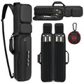 Pool Cue Case 4x4 with Hidden Backpack Strap | Billiard Cue Bag Holds 4 Butts & 4 Shafts | Hard Shell Pool Stick Carrying Case