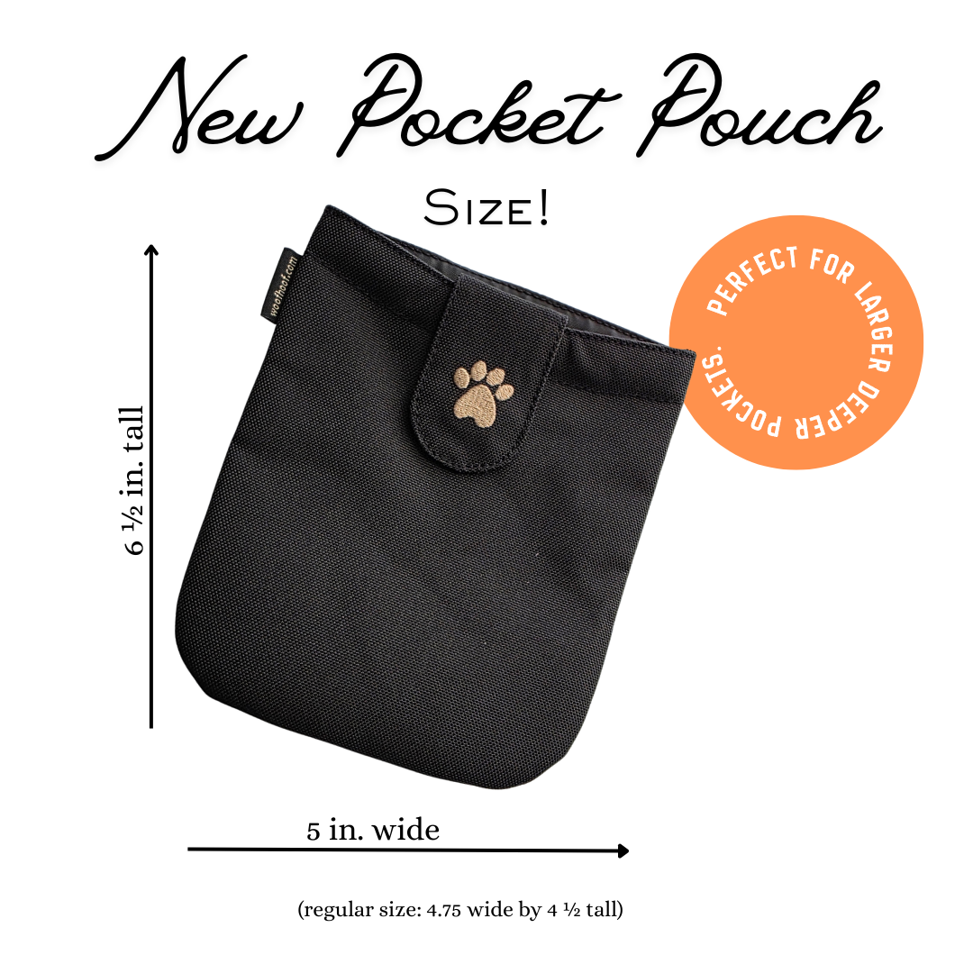 Pocket Dog Treat Pouch Black - Extra Large