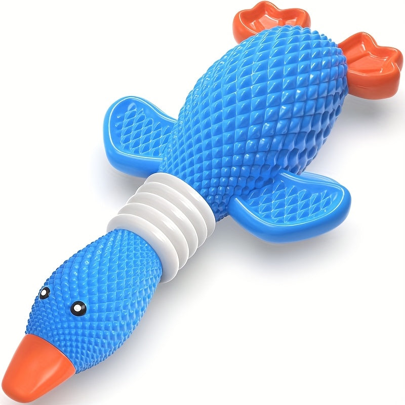 Dog Toy Nylon Goose or Clownfish Chew Design for Medium and Large Dogs in Two Blue Styles for Interactive Chew Play