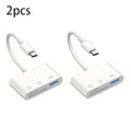 USB-C OTG SD Card Reader Adapter 2-Pack, Type-C to SD & Micro SD/TF Memory Card Reader for iPhone
