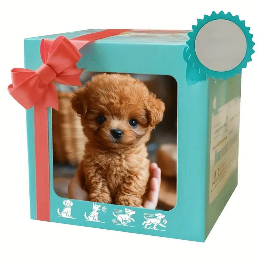 Walking Barking Robot Dog Toy for Adults Teens, Plush Biomimetic Puppy with Expressive Eyes, One-Button Control