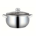 Stainless Steel Soup Pot Apple Pot Heat Resistant Handles Versatile Cookware for Boiling for Home Cooking, Dining and Outdoor Meals
