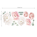 Peony Flower Window Glass Sticker – Anti-Collision Waterproof Decorative Glass Film, European Floral Wall & Window Decal for Home Decor