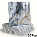 11.81-Inch Square Marble-Pattern Peel-and-Stick Wall Tiles in 50- or 100-Piece Design Options