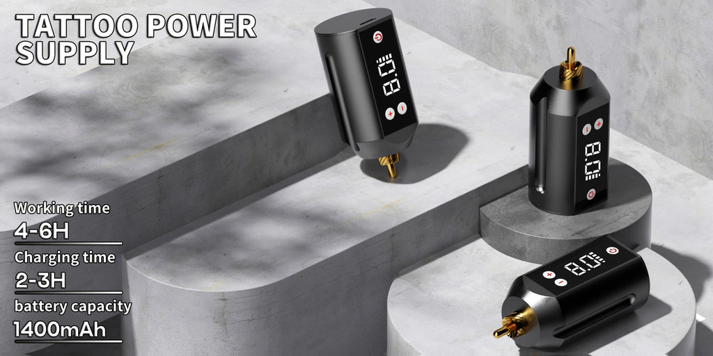 Tattoo Pen Kit Wireless Battery Tattoo Gun with LCD Screen, 1500mAh Cordless Rotary Tattoo Machine