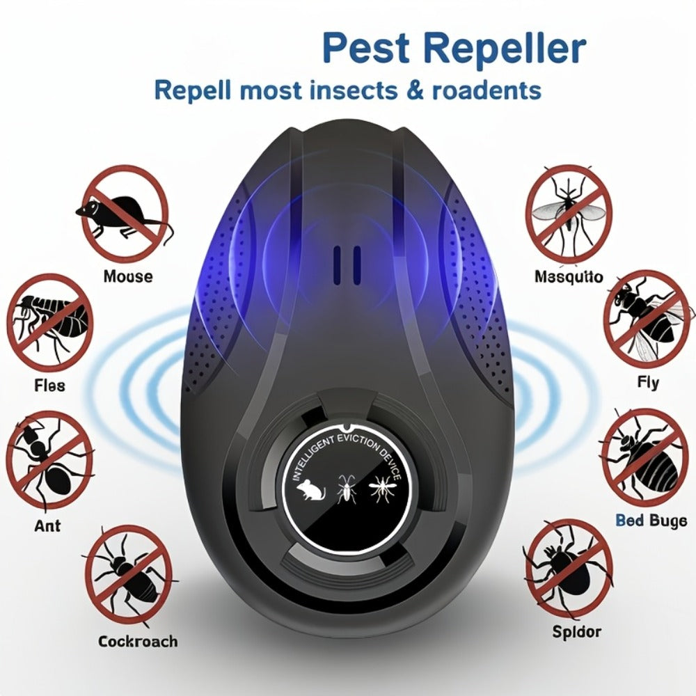 Ultrasonic Pest Repeller for Home Indoor, Plug-In Electronic Mosquito Cockroach Mouse Ant Spider Device for House Office Warehouse