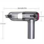 15, 000Pa Cordless Handheld Vacuum Cleaner with Brushless Motor, Clear Dust Cup, Blower and Pump Heads