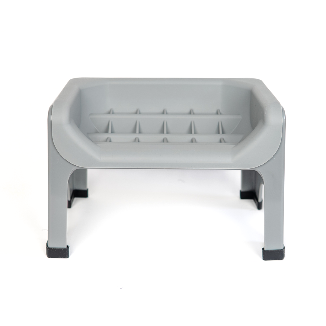 Elevated Pet Slow Feeder Bowl Set Gray