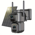 Security Camera QW8 2K Solar Model with 10x Optical Zoom, 360 PTZ, Color Night Vision and IP66