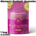 Women's Probiotic Gummies with Slippery Elm for pH Balance & Freshness, Pineapple Flavour, 60 Gummies