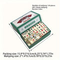 Mini Mahjong Set Portable Travel Size – Authentic Compact Mahjong Game for Family Fun, Logical Thinking & On-The-Go Entertainment