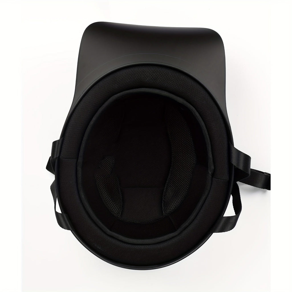 Motorcycle Helmet Crown Racing Half-Shell with Four Graphic Styles, M-XL Sizes, Padded Liner and Quick-Release Strap