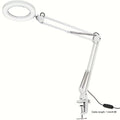 15X Magnifying Lamp with Clamp & Flexible Arm, USB LED Desk Light, 3 Color Modes 10 Brightness Levels
