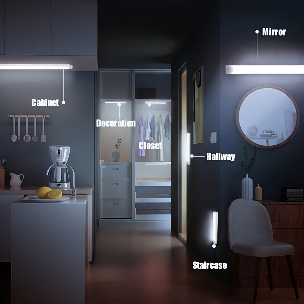 Motion Sensor LED Night Lights 6 Pack USB Rechargeable Magnetic for an Everyday Personal Care Routine