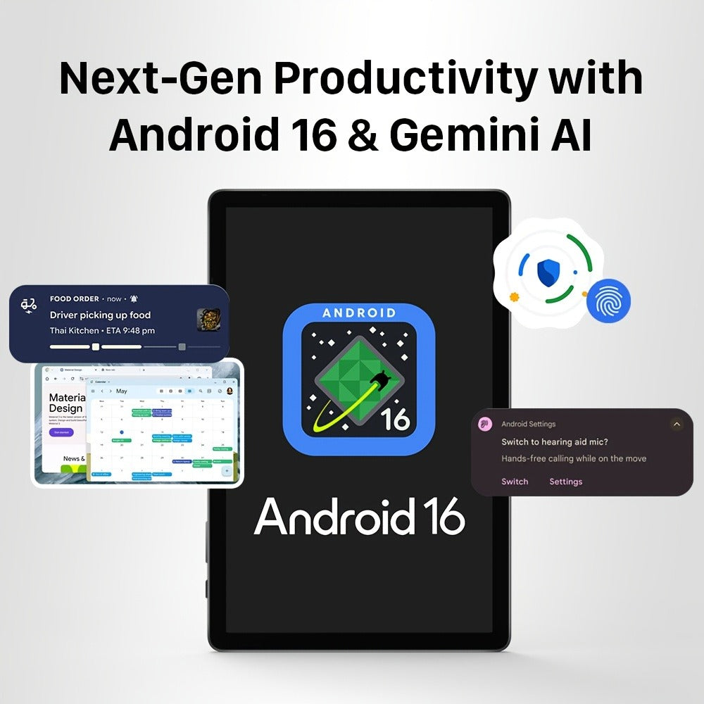 Android Tablet 11-Inch Business Model with Android 16 or 13, Up to 8GB RAM and 128GB Internal Storage