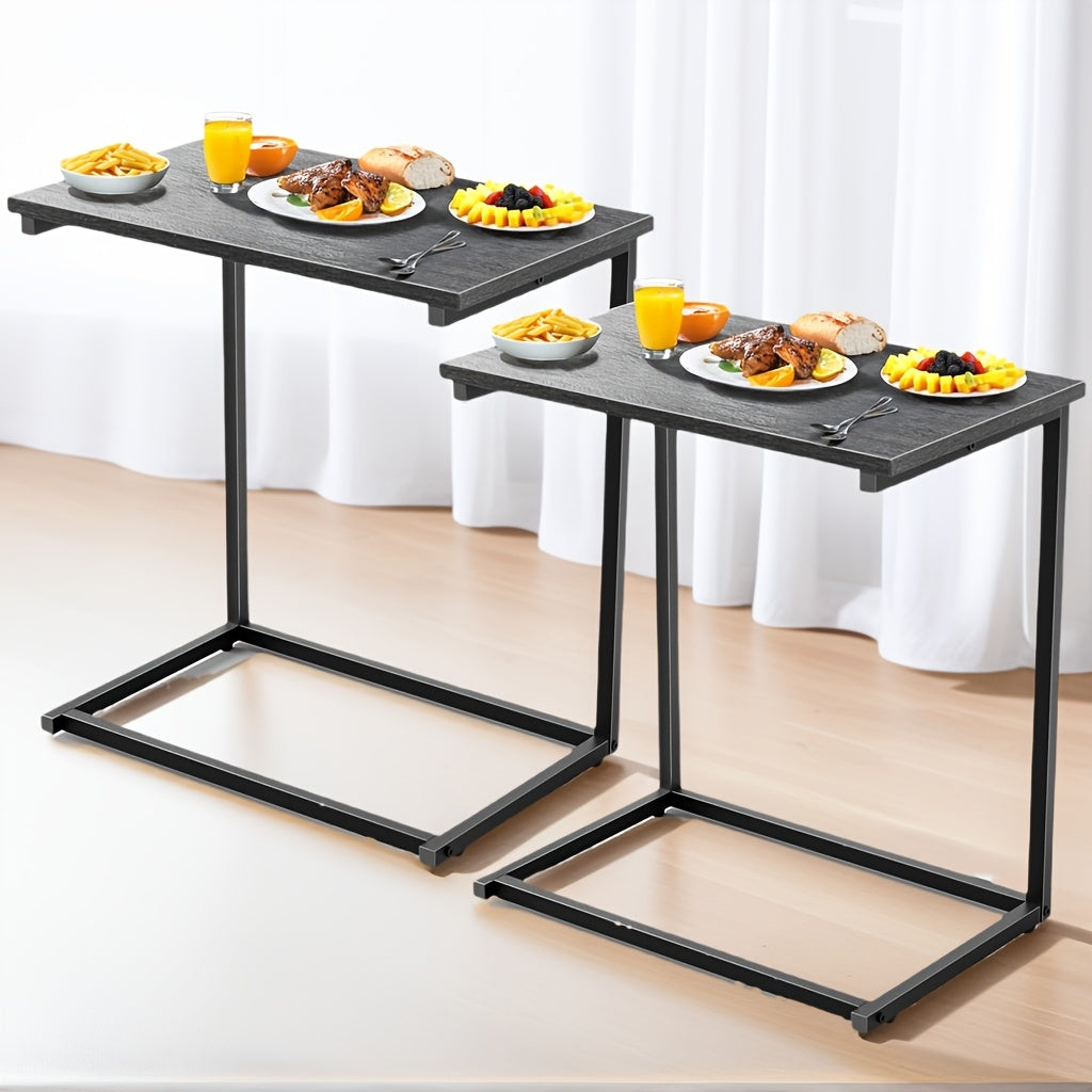 1-Pack Foldable TV Tray Table with Adjustable Height for Closet
