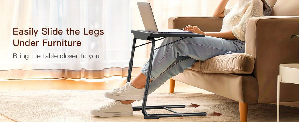 1-Pack Foldable TV Tray Table with Adjustable Height for Closet detail image - detail view 14