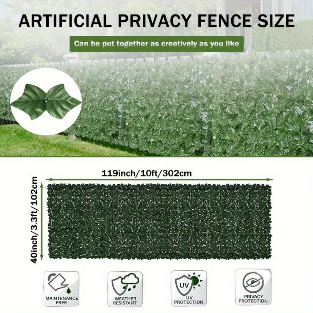 10-Foot Artificial Greenery with Added Privacy and Weather-Resistant Finish