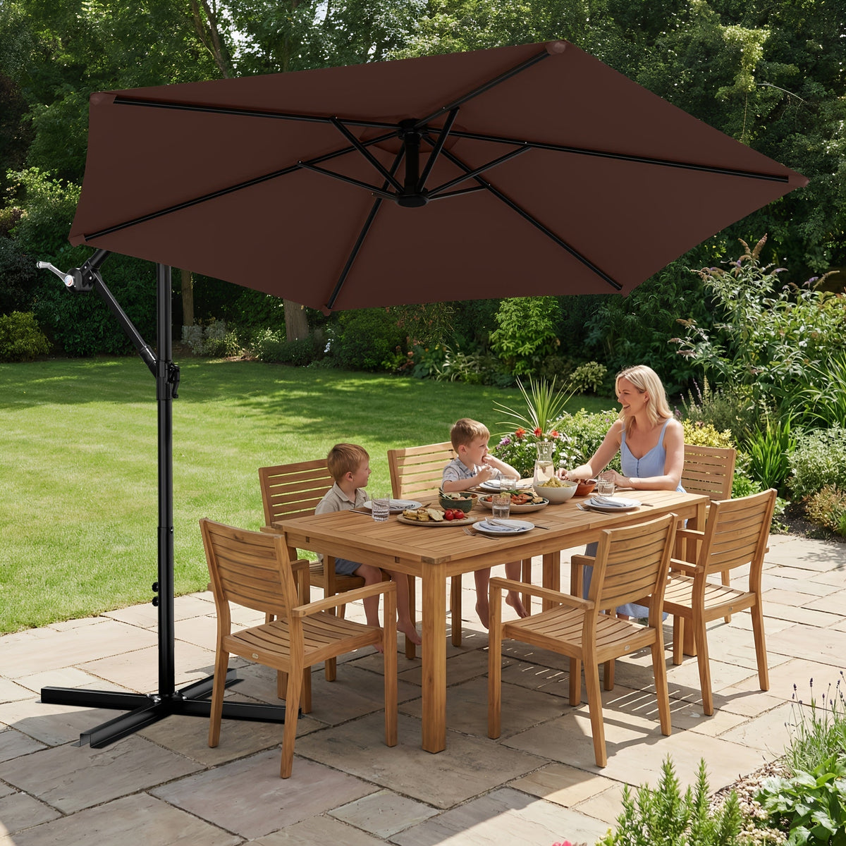 10-Foot Cantilever Patio Umbrella with Multiple Color Options