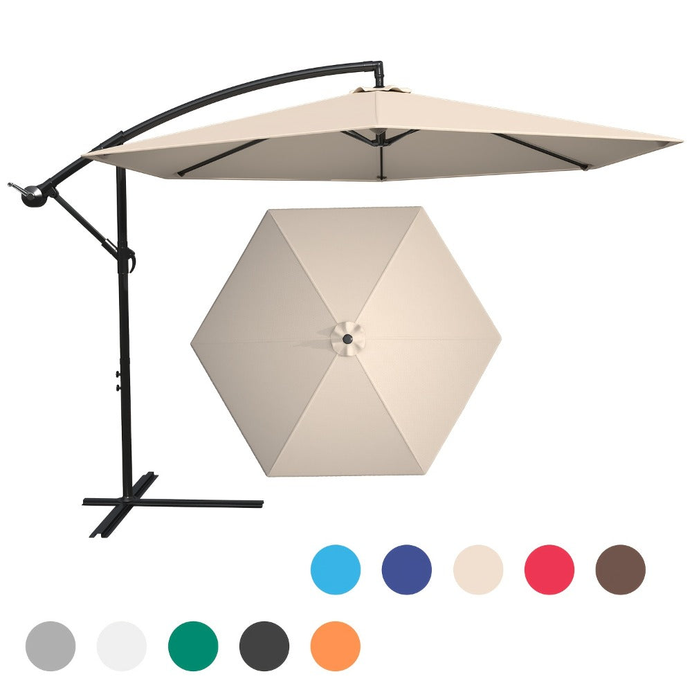 10-Foot Heavy-Duty Cantilever Patio Umbrella with Tilt Adjustment detail image - detail view 3