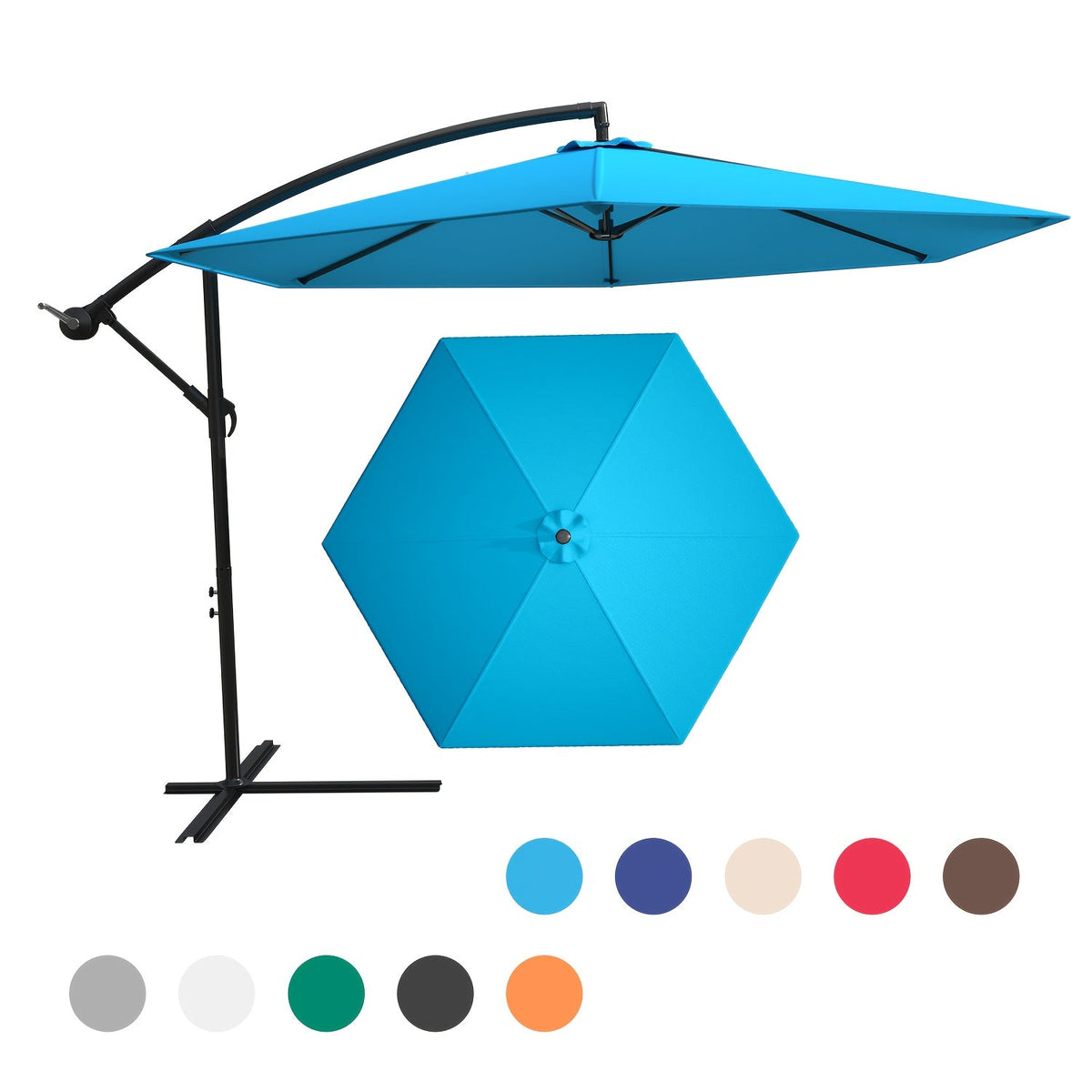 10-Foot Heavy-Duty Cantilever Patio Umbrella with Tilt Adjustment