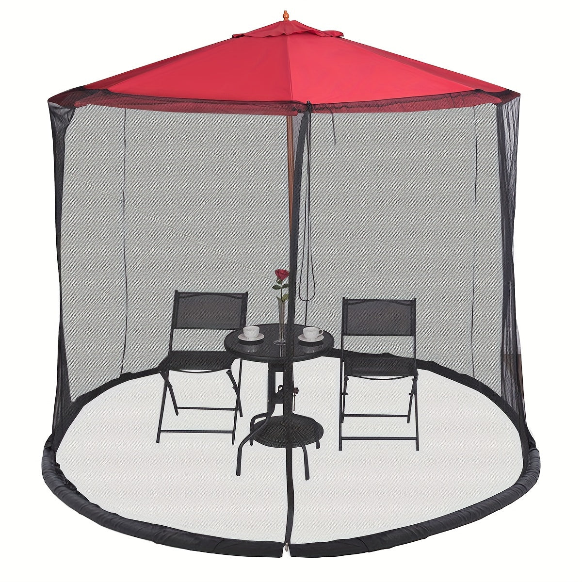 10-Foot Patio Umbrella Accessory with Tool-Free Assembly for Outdoor Shade and Protection