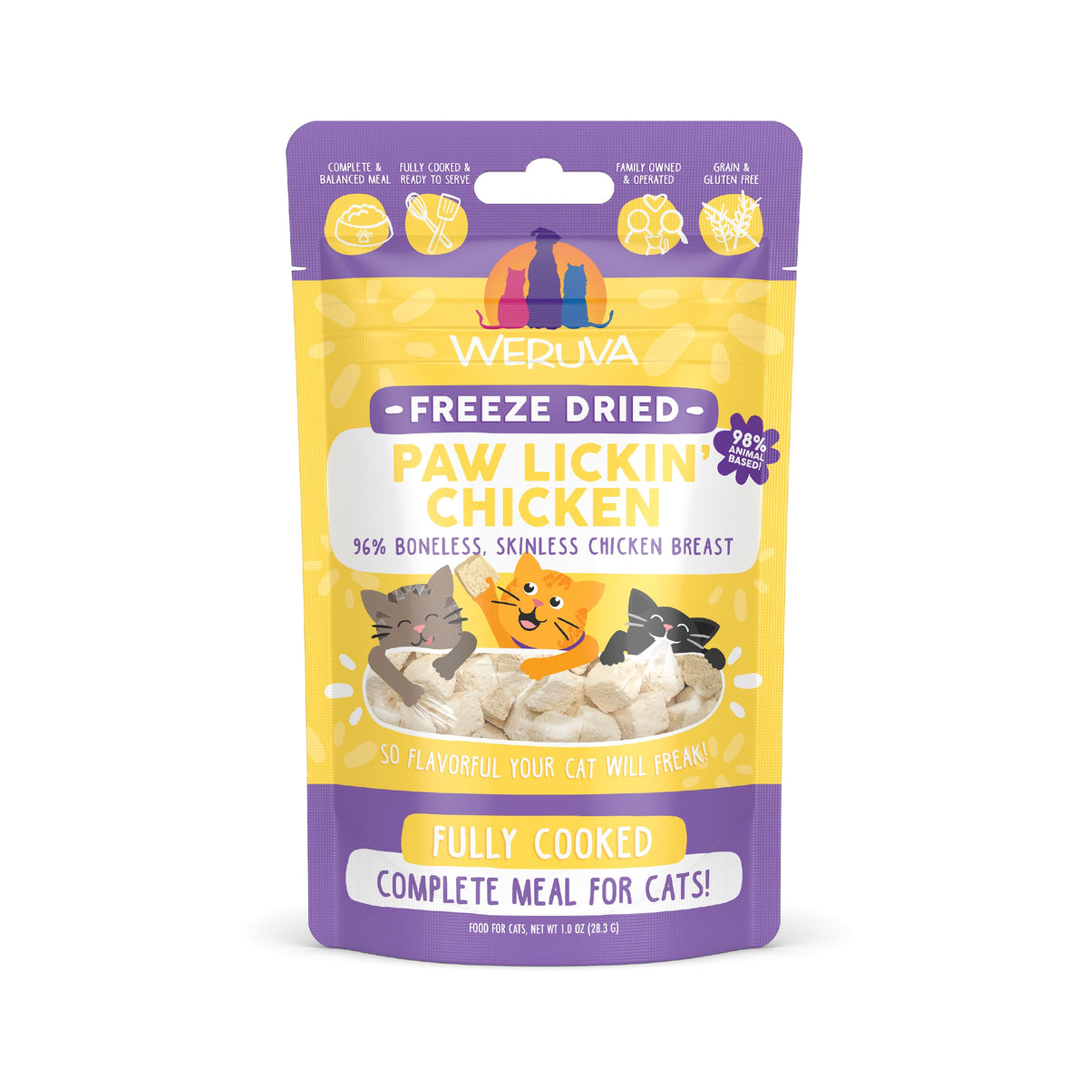 Freeze-Dried Chicken Cat Treats, 1oz Bag