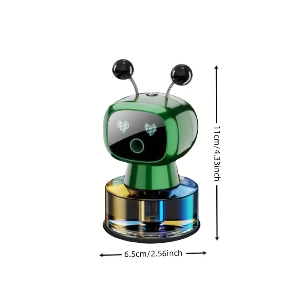 Car Air Freshener Auto Spray Robot Design USB Rechargeable – AI Expression Display, 4-Level Fragrance Control
