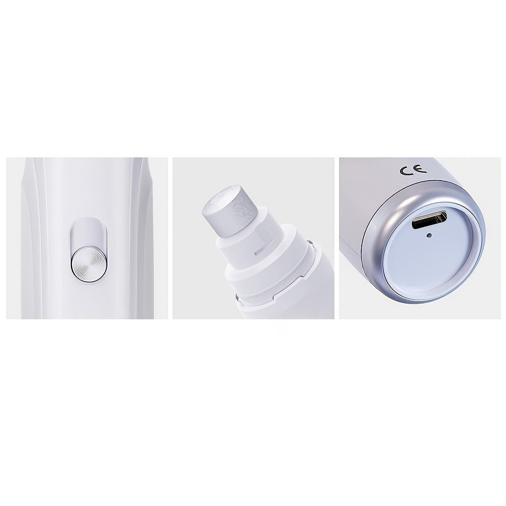 Pet Nail Grinder, DXYE WANIR Rechargeable Two-Speed Tool with Three Port Sizes and White Finish