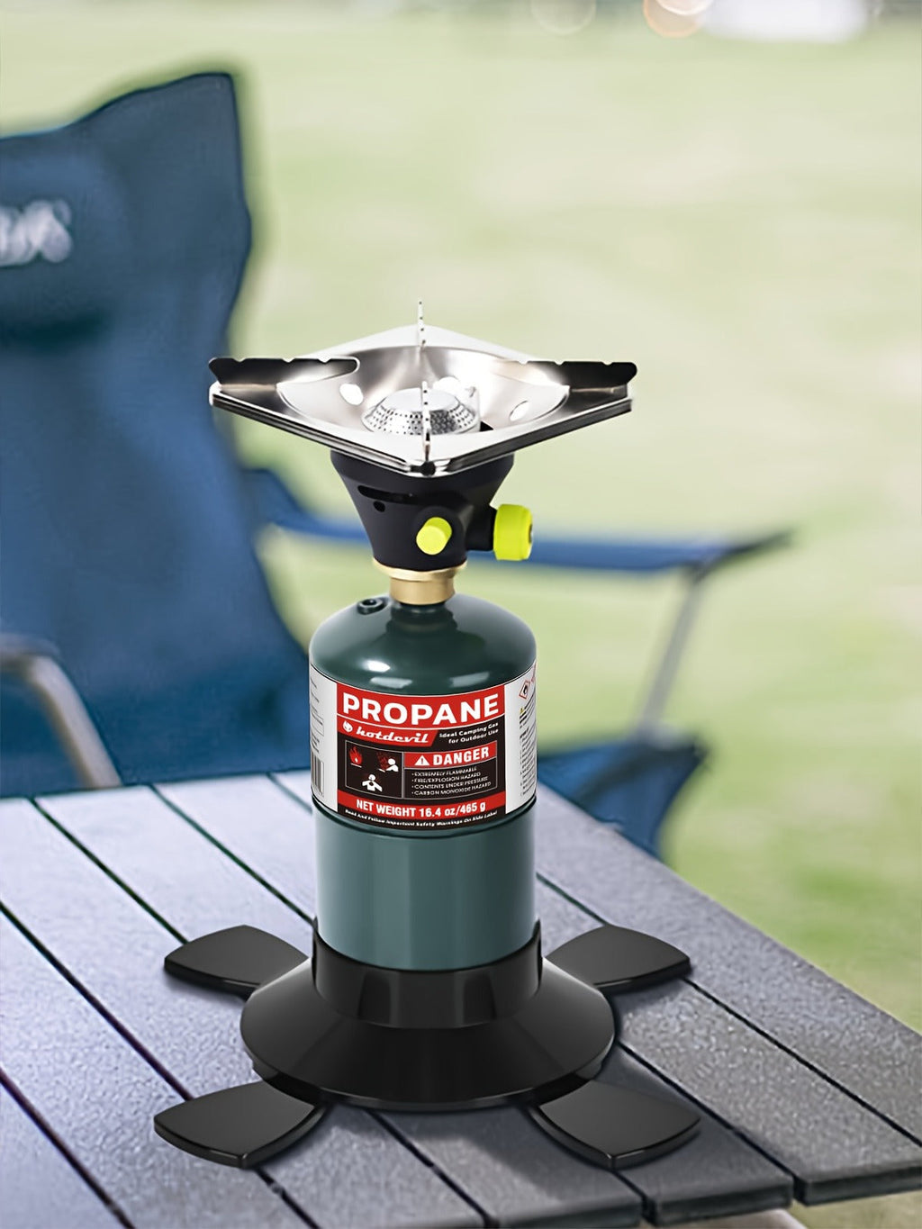 Backpacking Stove Bottletop Propane, Hotdevil HD-5005 Camping Stove with Instant Ignition, Propane & MAPP Gas Compatible